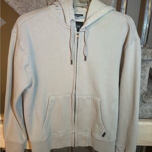 Hollister Men's Cream Zip-Up Sweater